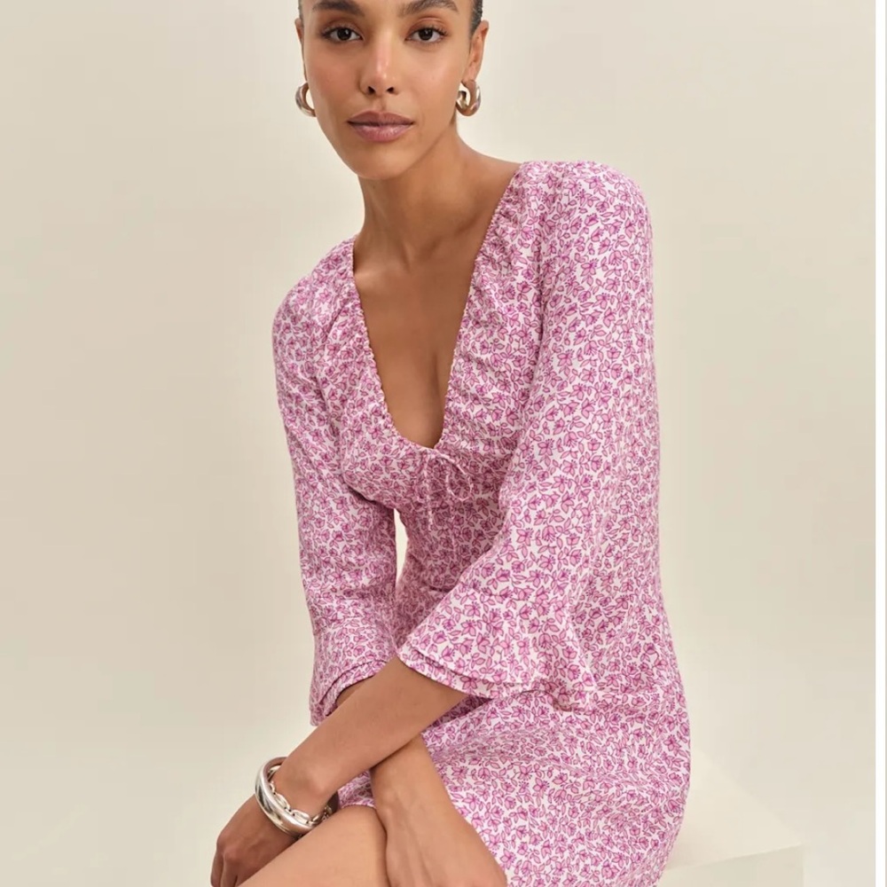 Reformation Lyssa Dress Pink - Size 6 (NWT!!)